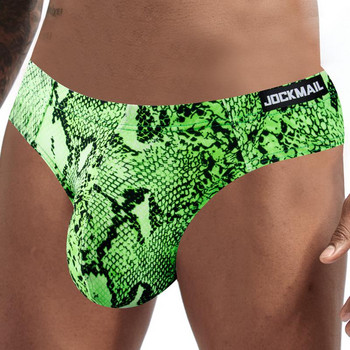 JOCKMAI New Fashion εμπριμέ ανδρικά εσώρουχα με μοτίβο Python Σέξι αθλητικά σλιπ για πάρτι με χαμηλή μέση χωρίς ραφή αθλητικά παντελόνια για κολύμπι
