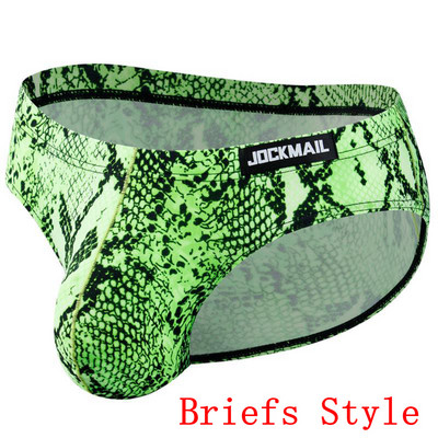 JOCKMAI New Fashion εμπριμέ ανδρικά εσώρουχα με μοτίβο Python Σέξι αθλητικά σλιπ για πάρτι με χαμηλή μέση χωρίς ραφή αθλητικά παντελόνια για κολύμπι