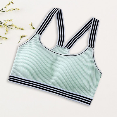HIVOF grudnjak za djevojčice, prugasto udobno donje rublje bez čeličnog prstena, bešavno donje rublje s podešavanjem niti