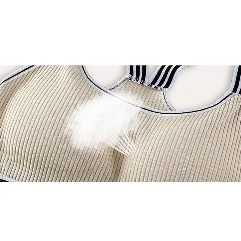 HIVOF grudnjak za djevojčice, prugasto udobno donje rublje bez čeličnog prstena, bešavno donje rublje s podešavanjem niti