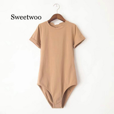 Romper Body for Women Sexy Bodysuits 2020 Νέα καλοκαιρινή γυναικεία φόρμα κοντομάνικη φόρμα