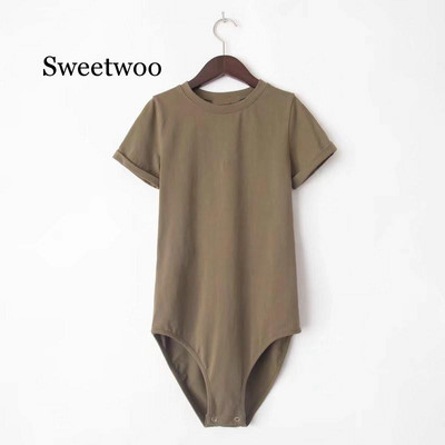 Romper Body for Women Sexy Bodysuits 2020 Νέα καλοκαιρινή γυναικεία φόρμα κοντομάνικη φόρμα