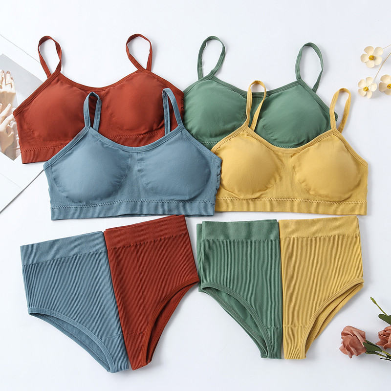 ACELANDY-Women õmblusteta rinnahoidjakomplekt Seksikas naiste aluspesu pesu traadita rinnahoidja Bralette pesu rinnahoidja elastsuse aluspesu komplekt