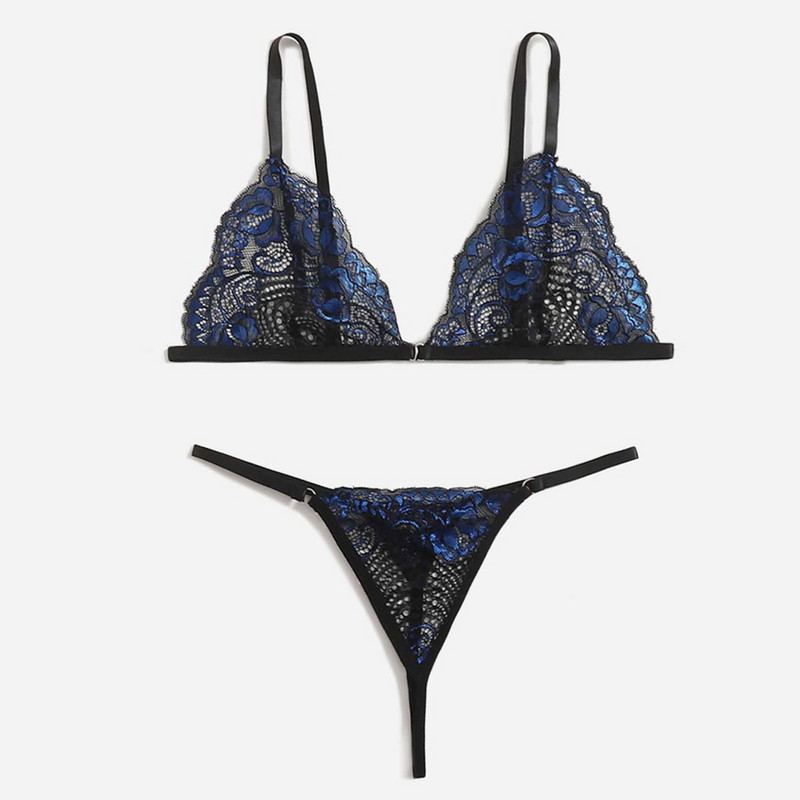 Cămașoare de noapte pentru femei Set de lenjerie vintage pentru femei Sutiene sexy din dantelă Tanga Chiloți Lenjerie de corp transparentă Costume de doamnă pentru femei sexy