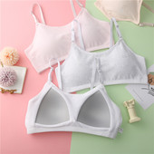 Bumbac respirabil Fete Tineri Studenți Sutiene de antrenament fără sârmă subțire Adolescenți Copii Bretele ajustate Sutien sport Lenjerie intimă