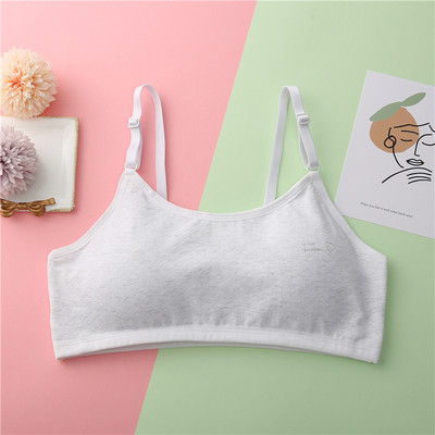 Bumbac respirabil Fete Tineri Studenți Sutiene de antrenament fără sârmă subțire Adolescenți Copii Bretele ajustate Sutien sport Lenjerie intimă