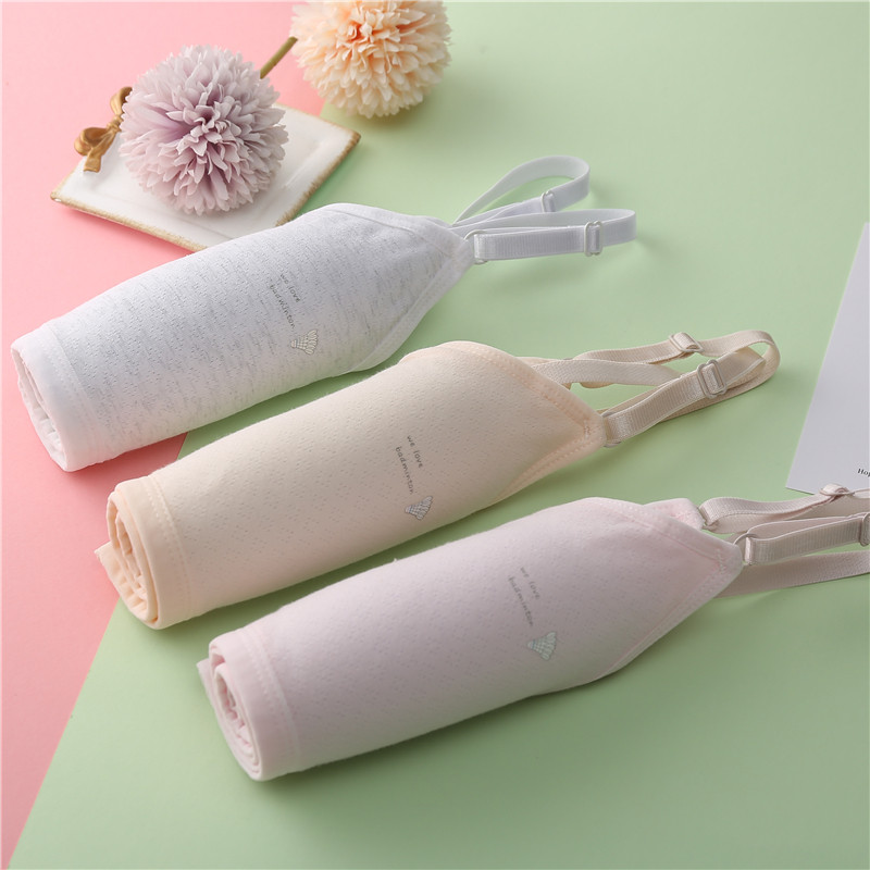 Bumbac respirabil Fete Tineri Studenți Sutiene de antrenament fără sârmă subțire Adolescenți Copii Bretele ajustate Sutien sport Lenjerie intimă