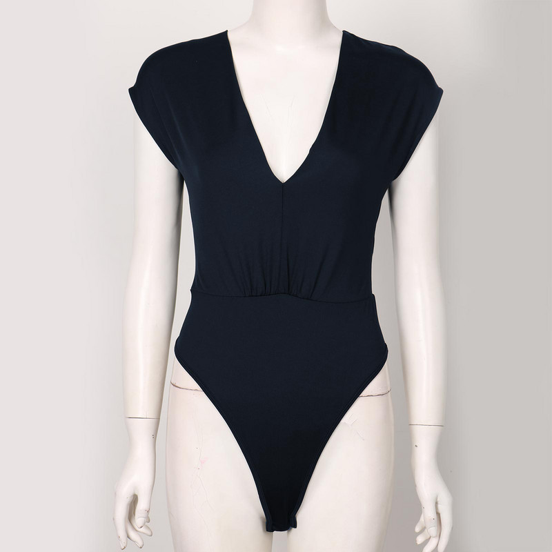 Femei cu decolteu în V adânc, fără mâneci, de culoare uni, decolteat, salopete sexy, salopete Topuri, la modă pentru femei, ocazional, cămăși elastice