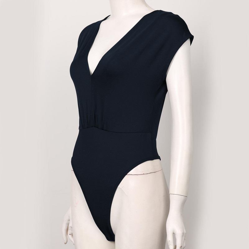 Femei cu decolteu în V adânc, fără mâneci, de culoare uni, decolteat, salopete sexy, salopete Topuri, la modă pentru femei, ocazional, cămăși elastice