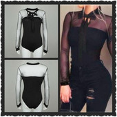 Naiste pikkade varrukatega seksikas pitsist body, must pikkade varrukatega õõnsate kehakoristustega naiste kombinesoon, sügisene naiste mängukostüüm