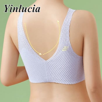 Плътен цвят Sleep Comfortable Push Up сутиен Crop Top Бюстие без ръкави Гъвкава жилетка Спортни летни тънки готини висококачествени горнища