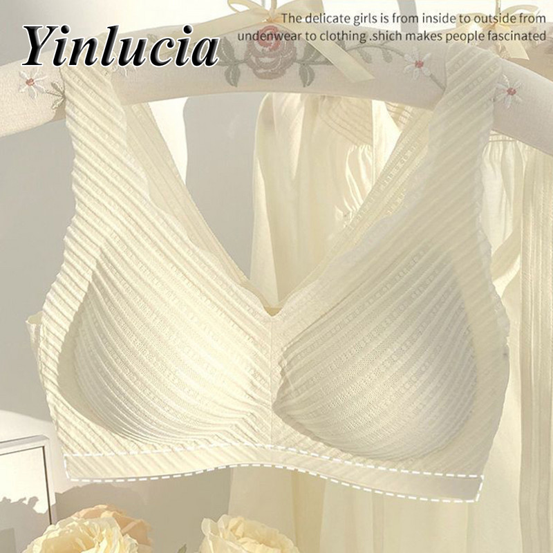 Μονόχρωμο Sleep Άνετο Push Up σουτιέν Crop Bustier Αμάνικο εύκαμπτο γιλέκο Αθλητικό καλοκαιρινό Λεπτό, δροσερό τοπ υψηλής ποιότητας