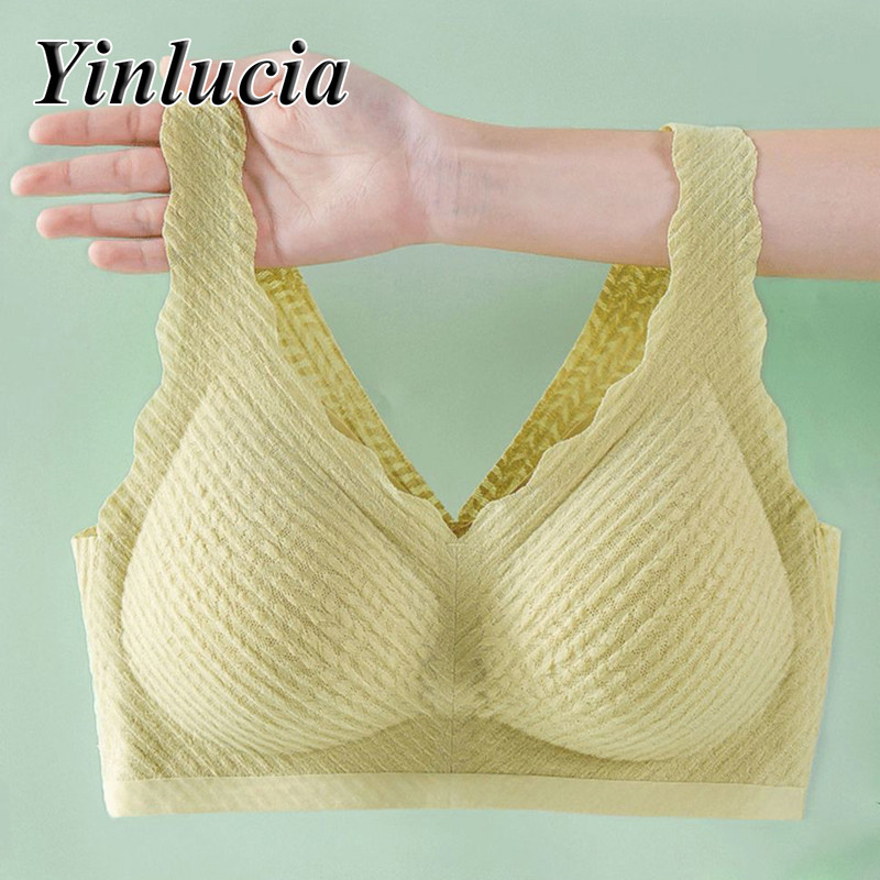 Μονόχρωμο Sleep Άνετο Push Up σουτιέν Crop Bustier Αμάνικο εύκαμπτο γιλέκο Αθλητικό καλοκαιρινό Λεπτό, δροσερό τοπ υψηλής ποιότητας