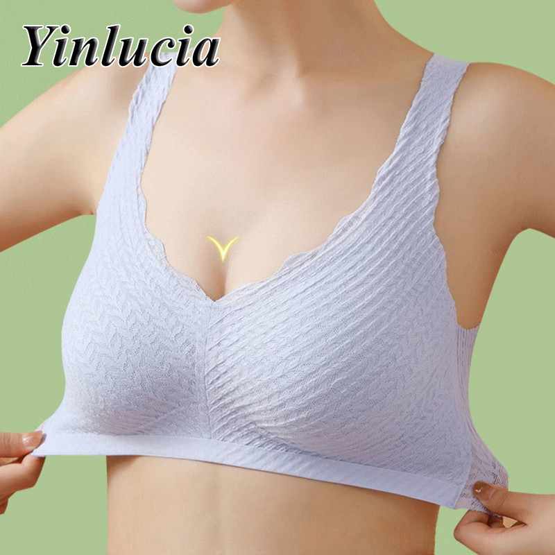 Μονόχρωμο Sleep Άνετο Push Up σουτιέν Crop Bustier Αμάνικο εύκαμπτο γιλέκο Αθλητικό καλοκαιρινό Λεπτό, δροσερό τοπ υψηλής ποιότητας
