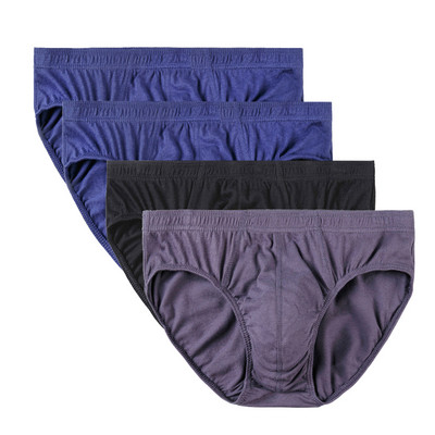 4 buc/lot Cele mai ieftine 100% bumbac slip pentru bărbați lenjerie de corp pentru bărbați de dimensiuni mari Chiloți XL-5XL lenjerie sexy respirabilă pentru bărbați