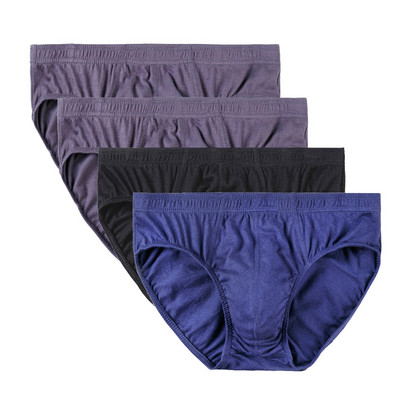 4 buc/lot Cele mai ieftine 100% bumbac slip pentru bărbați lenjerie de corp pentru bărbați de dimensiuni mari Chiloți XL-5XL lenjerie sexy respirabilă pentru bărbați
