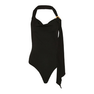 BKLD New Style Femei Neregulat Sexy Skinny Culoare Solid Body Body cu decolteu în V fără mâneci Halter Pliuri fără umeri Trendy Salopetă Top