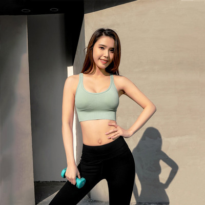 2021 Νέα σέξι γυναικεία αθλητικά εσώρουχα για κορίτσια Σέξι Crop Top σταυρωτά λουράκια ώμου δείχνουν τα τέλεια μαλακά εσώρουχα στην πλάτη