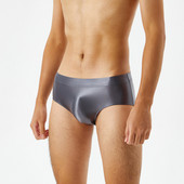 Γυαλιστερό εσώρουχο ανδρικό σλιπ με λαδό εσώρουχο Χαμηλό σηκωτό υψηλής ελαστικότητας εσώρουχο Μασίφ φουσκωτό πουγκί Σώβρακο γυαλιστερό γυαλιστερό, άνετο σλιπ