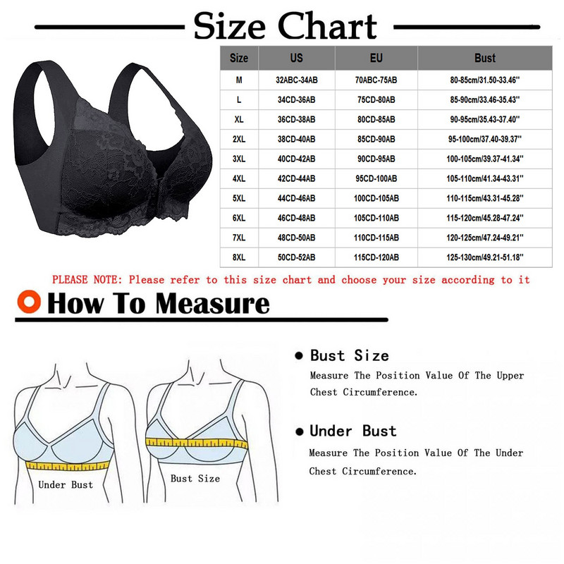 Αθλητικό σουτιέν Lace Trim Γυναικείο ρυθμιζόμενο μπροστινό κλείσιμο Εξαιρετικά ελαστικό αναπνεύσιμο σουτιέν Push Up Γυναικείο σουτιέν Sostenes De Mujer