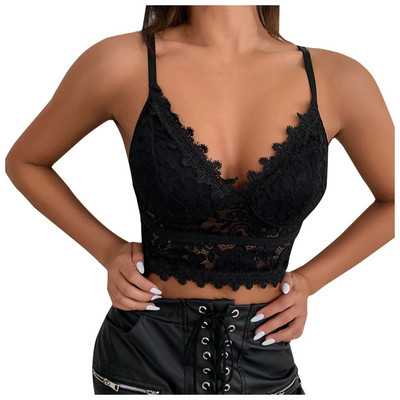 Corset alb pur pentru femei, din dantelă, vestă, topuri, moale, căptușită, din dantelă, din plasă, camisole, sexy, pentru femei, sutien fără fir scobit