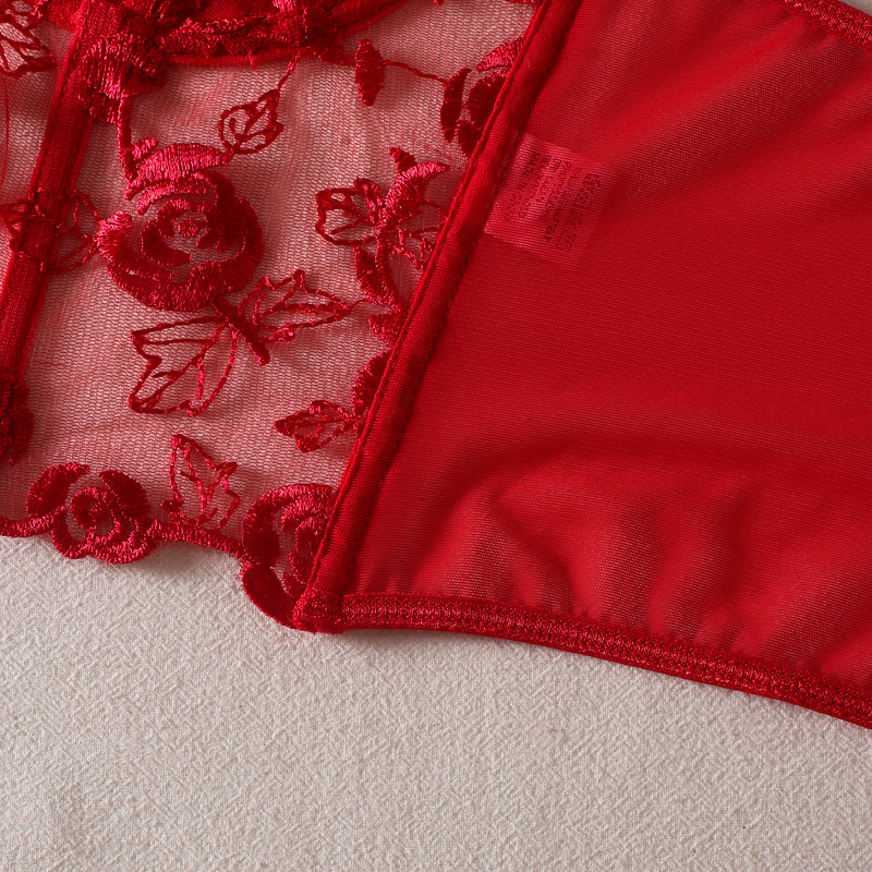 Σέξι bralette ομορφιάς τριαντάφυλλο κεντημένη ζώνη από ατσάλι ρυμούλκησης κορσέ ψαροκόκαλο τυλιγμένο στήθος μικρό φανελάκι από σωλήνα με σουτιέν με τιράντες ώμου