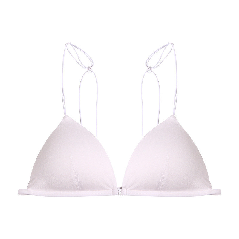 Franceză Europeană Și Americană Lenjerie de corp din spate Set sutien cu cataramă în față Cupă triunghiulară Sutien pentru studentă tânără Doamnă fără inel de oțel Sexy