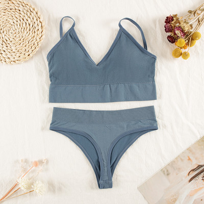 Σετ Εσωρούχων CHRLEISURE Γυναικεία Ασύρματα Εσώρουχα Σουτιέν Σουτιέν Σέξι G-String χωρίς ραφή Tank Crop Top Brassiere New