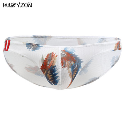 KUDYZON Seksikas aluspesu Meeste trükitud püksid Madala vöökohaga meeste aluspüksid Cuecas Calzoncillos U kott Jockstrap võrgust bikiinipüksid
