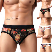 Jauni seksīgi mežģīņu bokseri vīriešu apakšveļa vīriešu bokseri Hombre vīriešu Calzoncillo Cueca Masculina bokseri