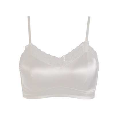 Πολυτελές Σετ σουτιέν από μετάξι Mulberry Γυναικείο Σέξι Δαντελένιο Σατέν Μασίφ Στράπλες Σλιπ Ψηλόμεσο Σώβρακο Λεία Εσώρουχα