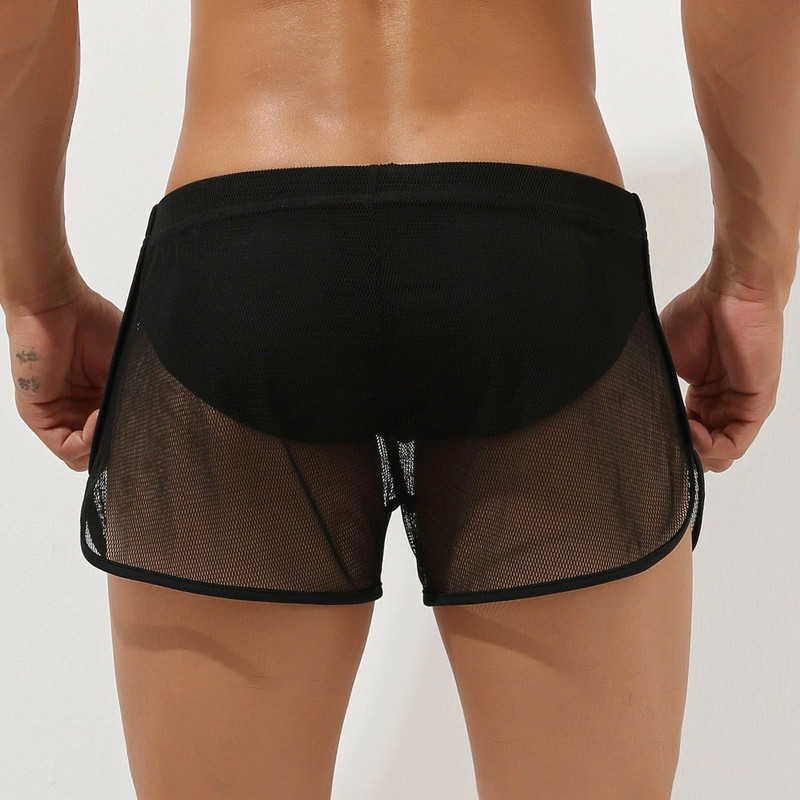 Άνδρες Casual See Through Lounge Sexy Boxers Shorts Arrow Αρχική Πιτζάμες Παντελόνι Σλιπ Μόδα Ρούχα Σίσσυ κιλότα Inmitate Man