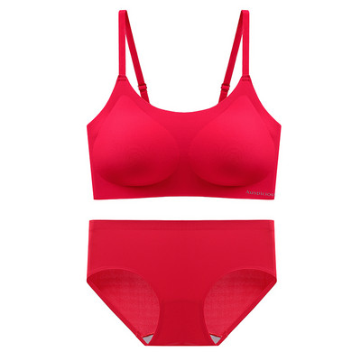 MIIOW naiste rinnahoidjad ja aluspüksid, 2-osaline, nõtke õmblusteta naiste pesu, pehme traadita seksikas aluspesu Bralette