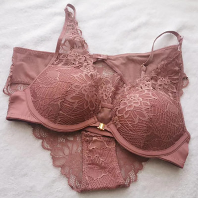 YBFDO Σετ σουτιέν με μπροστινή πόρπη Γυναικεία εσώρουχα Σέξι σουτιέν και σετ εσώρουχα Εσώρουχα Εκλεκτή δαντέλα Κέντημα Βαθύ V Εσώρουχα Se