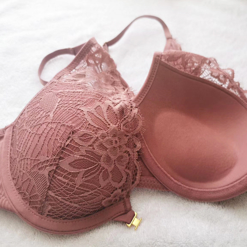 YBFDO Σετ σουτιέν με μπροστινή πόρπη Γυναικεία εσώρουχα Σέξι σουτιέν και σετ εσώρουχα Εσώρουχα Εκλεκτή δαντέλα Κέντημα Βαθύ V Εσώρουχα Se