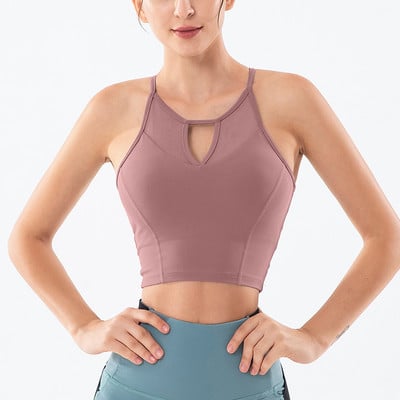 Ins Sexy Push Up Negru Roz Sutien sport pentru femei Crop Top pentru Fitness Wear Vesta Sală de sport Lenjerie intima Top Femei Sutien scurt