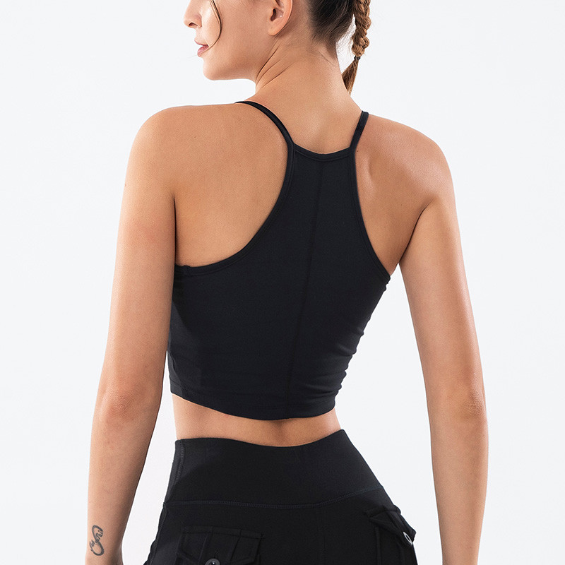 Ins Sexy Push Up Negru Roz Sutien sport pentru femei Crop Top pentru Fitness Wear Vesta Sală de sport Lenjerie intima Top Femei Sutien scurt