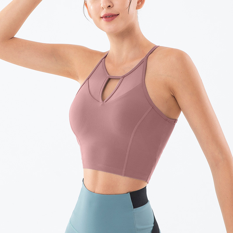 Ins Sexy Push Up Negru Roz Sutien sport pentru femei Crop Top pentru Fitness Wear Vesta Sală de sport Lenjerie intima Top Femei Sutien scurt