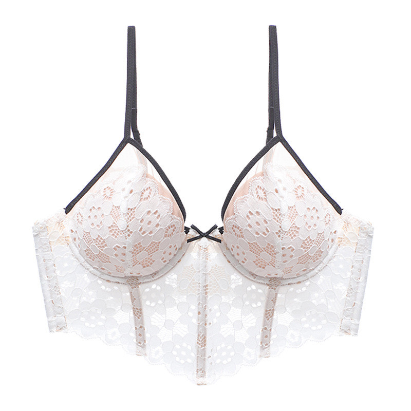Francusko donje rublje od riblje kosti cvjetni ultratanki čipkasti grudnjak hlače sakupite seksi donje rublje u velikom grudnjaku gaćice protiv opuštanja