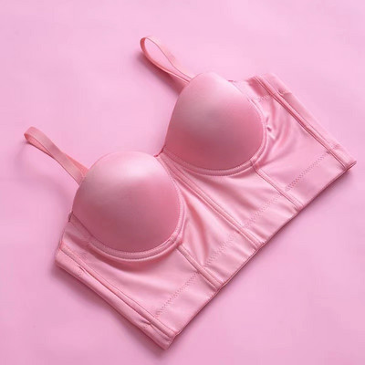 Camoș sexy cu pernă de piept inel de oțel îmbrăcăminte de exterior lenjerie de corp cu tub înfășurat lenjerie de corp îmbrăcăminte de exterior cu un singur umăr.