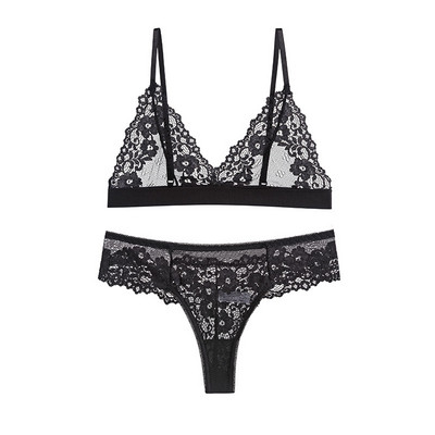 Meet`r klassikaline läbipaistev rinnahoidjakomplekt pitsist seksikas kiusatus aluspesu naiste üliõhuke push-up rinnahoidja G stringi pesuga