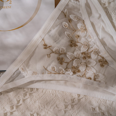 Νέο Κέντημα Δαντέλα Λουλούδια Γαλλικά Εσώρουχα Bralette Sexy Body Shaping Push Up Σετ σουτιέν Ρομαντικό Λευκό Μαύρο Χαριτωμένο εσώρουχα λεπτά