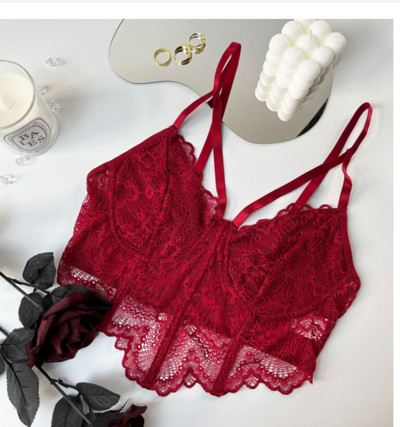 Σέξι λουράκι σουτιέν με κεντητό εξώπλατο διχτυωτό λουράκι εσωρούχων σουτιέν επάνω σουτιέν λουράκι λουράκι σωλήνα σουτιέν εξώπλατο εσώρουχα Προοπτική