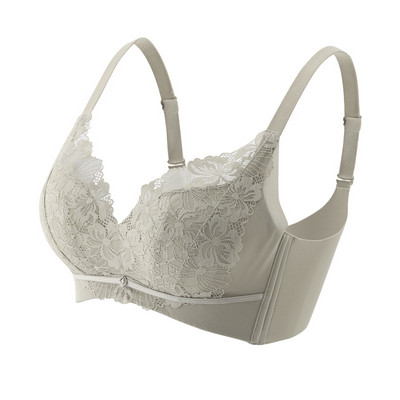 Nouă lenjerie de corp la modă pentru femei, fără fir, piept mic, adunați aproape Furu, reglabil, mărime mare, sexy, sutien confortabil din dantelă pentru femei