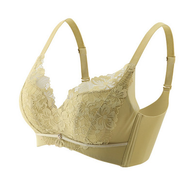 Nouă lenjerie de corp la modă pentru femei, fără fir, piept mic, adunați aproape Furu, reglabil, mărime mare, sexy, sutien confortabil din dantelă pentru femei