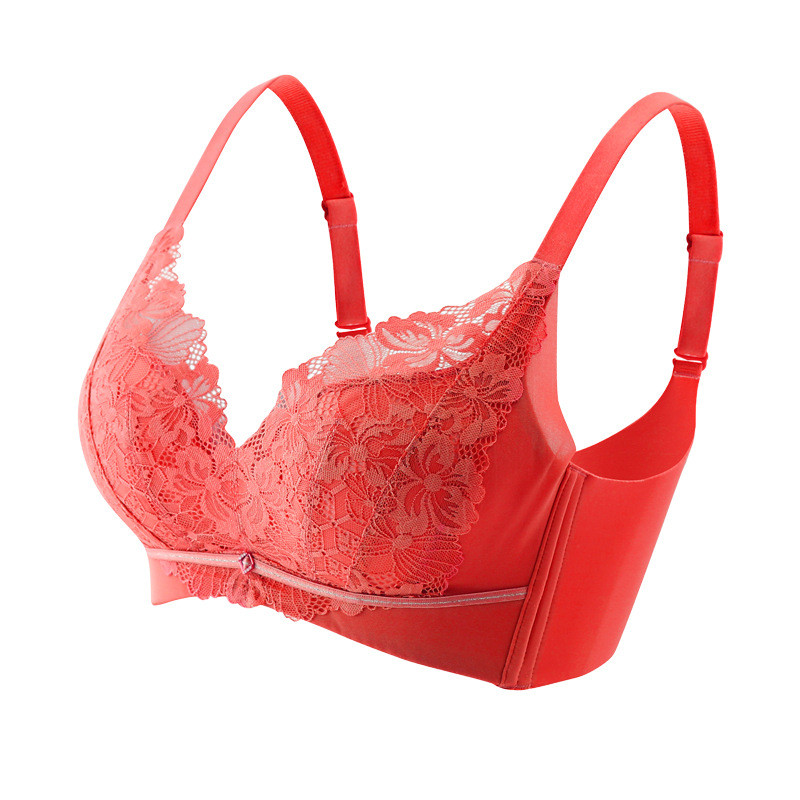 Nouă lenjerie de corp la modă pentru femei, fără fir, piept mic, adunați aproape Furu, reglabil, mărime mare, sexy, sutien confortabil din dantelă pentru femei