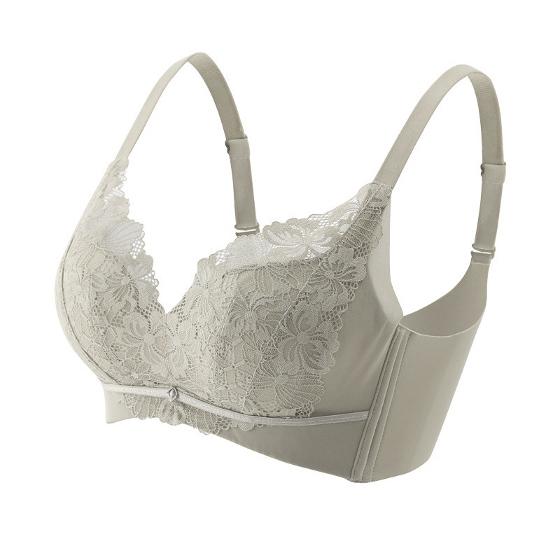 Nouă lenjerie de corp la modă pentru femei, fără fir, piept mic, adunați aproape Furu, reglabil, mărime mare, sexy, sutien confortabil din dantelă pentru femei