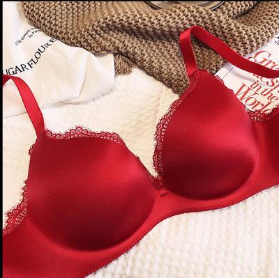 Sutien pentru navetiști dintr-o singură bucată, fără marcaj, fără inel de oțel pe fundul subțire, sutien cu adunare groasă a sânului auxiliar, bralet anti-scădere