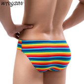 Σέξι ανδρικό σλιπ ανδρικό βαμβακερό σώβρακο Cuecas ριγέ αναπνέον εσωτερικά σλιπ μπικίνι Hombre Ανδρικά εσώρουχα με χαμηλή μέση