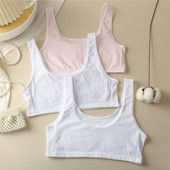 Lenjerie intimă drăguță, respirabilă, vestă pentru adolescenți, școală de bumbac, sutien de antrenament pentru prima fată pentru începător